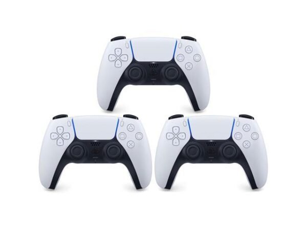3 Pack Sony PlayStation 5 DualSense Wireless Controller - Glacier White