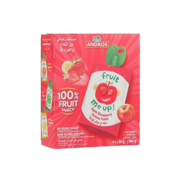Andros Fruit Me Up Apple Strawberry 4*90g