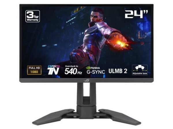 ASUS ROG Swift Pro PG248QP NVIDIA G-SYNC Esports Gaming Monitor - 24.1" FHD, 540 Hz Overclocked (Above 360Hz), Esports-TN Panel, NVIDIA Reflex...