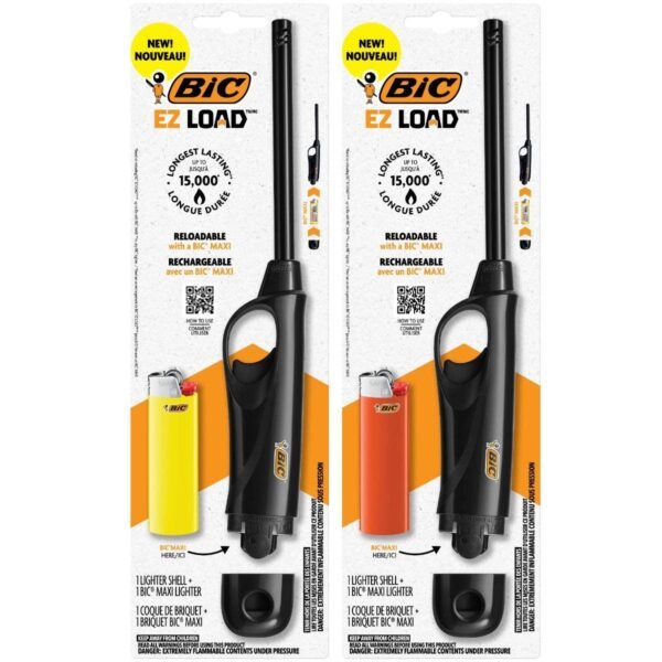BIC EZ LOAD Lighter Starter Kit, 2-Pack