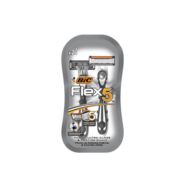 BIC Flex 5 Comfort Blister Mens Razors - Pack of 2