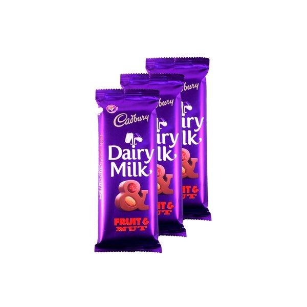 Cadbury Dairy Chocolat Fruit and Nut 90g Pack of 3