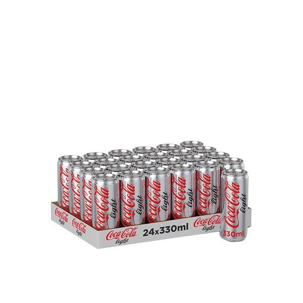COCA-COLA Light Carbonated Soft Drink Can 330ml pack of 24