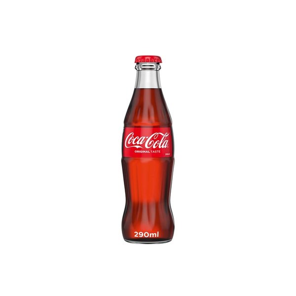 COCA-COLA Original Taste Carbonated Soft Drink Glass Bottle 290ml Single piece
