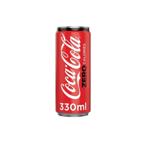 COCA-COLA Zero Calories Carbonated Soft Drink Can 330ml Single piece