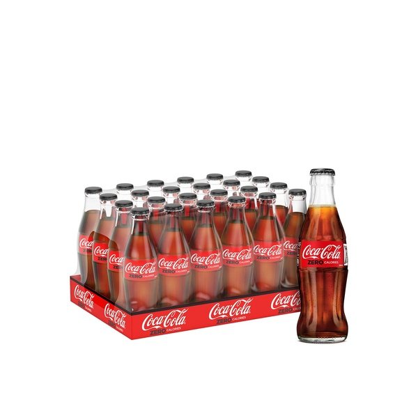 COCA-COLA Zero Calories Carbonated Soft Drink Glass Bottle 24X290ml
