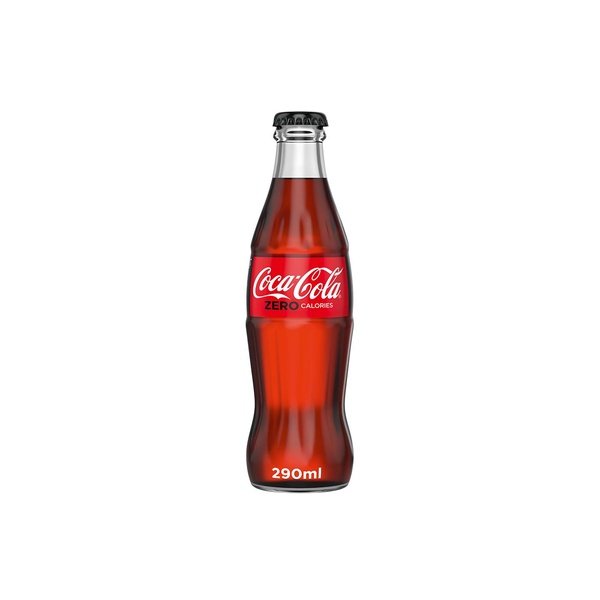 COCA-COLA Zero Calories Carbonated Soft Drink Glass Bottle 290ml