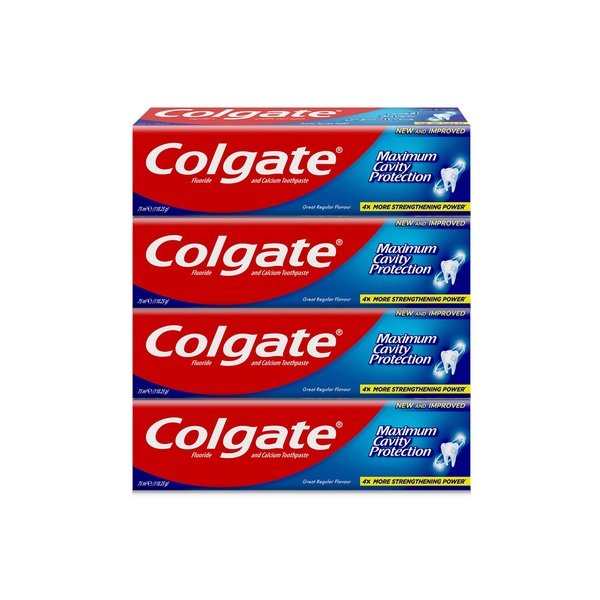 Colgate Maximum Cavity Protection Toothpaste Great Regular Flavour 75ml Pack of 4