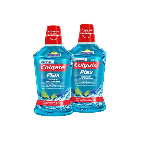 Colgate Plax Peppermint Mint Mouthwash 500ml Pack of 2