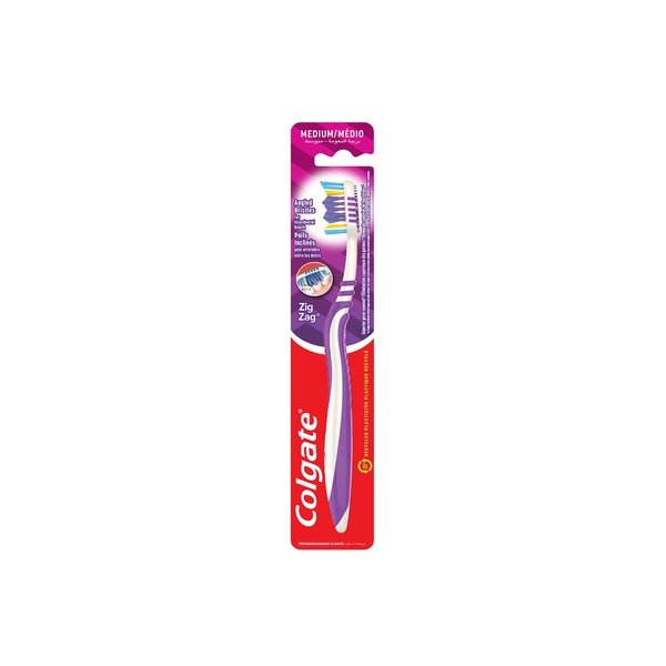Colgate ZigZag Flexible + Tongue Cleaner Medium Toothbrush Pack of 1