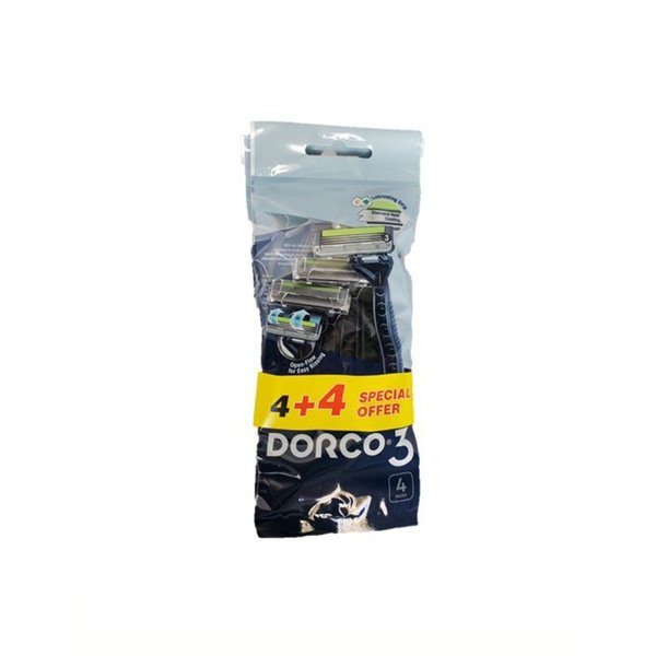 Dorco 3 Blade Men Disposable Razors 4+4