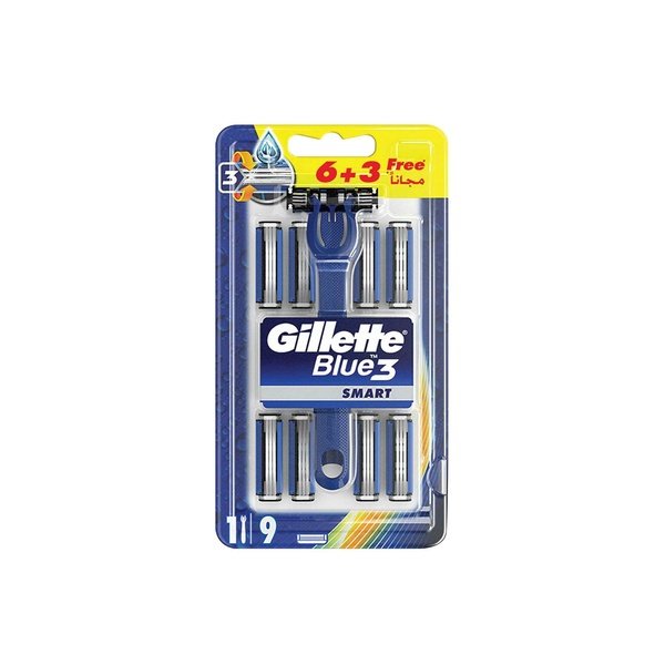 Gillette Blue 3 Smart Razor Hybrid Blade Refill Pack Of 9