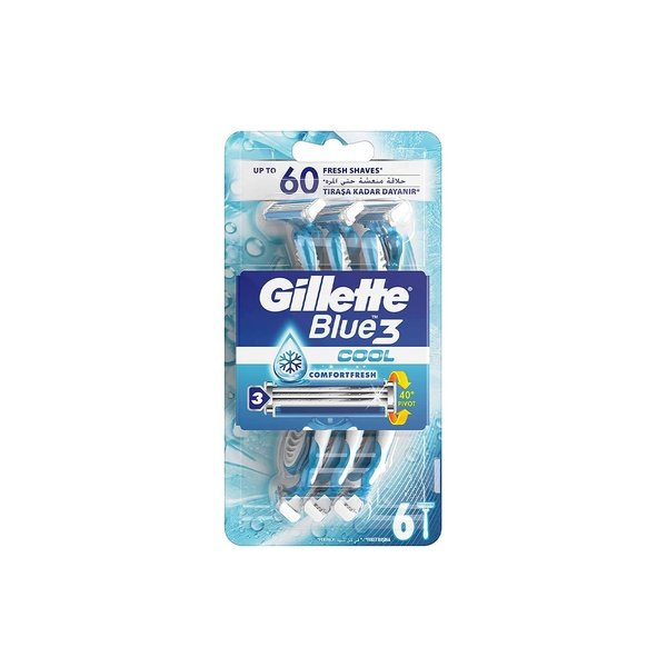Gillette Blue3 Cool Shaving Razors 6 Pieces