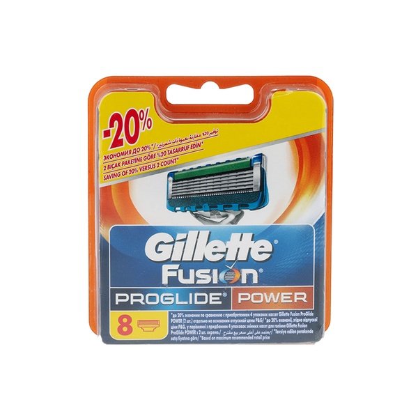 Gillette Fusion Proglide Power Cartridges 1 X 8pcs