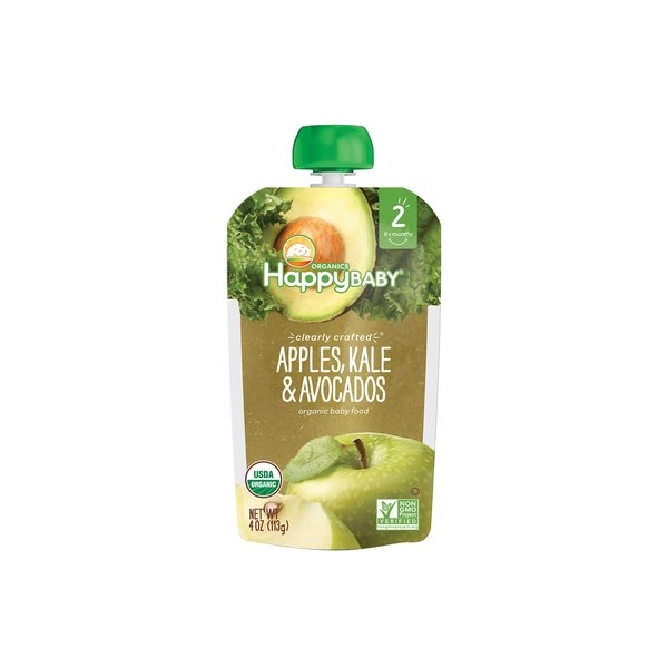 Happy Baby Organics Clearly Crafted Stage 2 Apples, Kale & Avocados 113g Pouch