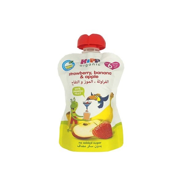 Hipp Organic Baby Food Apple Strawberry & Banana 100g