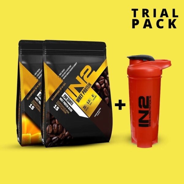 IN2 Whey Protein 500Gm- Café Mocha + Mango + Free IN2 Shaker