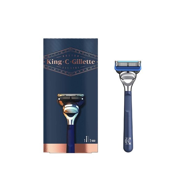 King C. Gillette Men’s 5 Blade Shave and Edging Razor with Built In Single Blade Precision Trimmer and Premium Handle