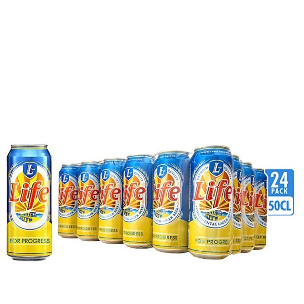 Life Lager Beer 50cl can x 24 in pack @ Wholesale price, Best and cheap deals online
