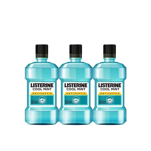 Listerine Mouthwash Cool Mint 500ml Pack Of 3