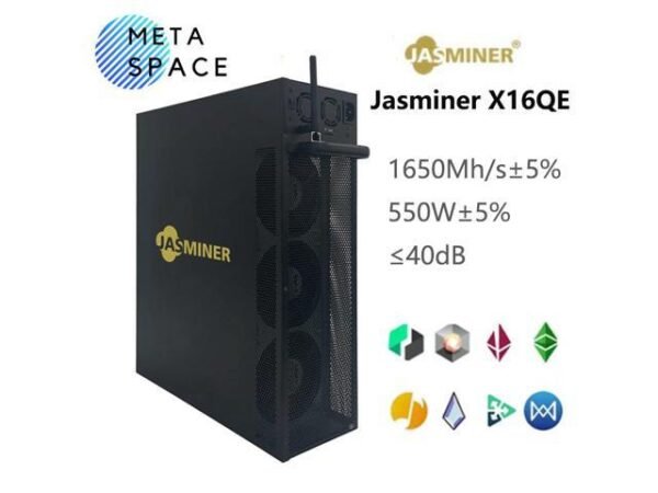 New Jasminer X16-QE 1650Mh/s ETC miner 6G Memory wifi 3U jasminer X16QE quiet Asic Miner ETC ZIL Ethash ETHW Miner 550W X16 QE
