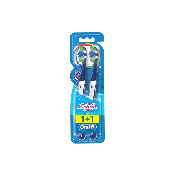 Oral-B Complete 5 Way Clean Toothbrush, Medium Bristles 2 Count