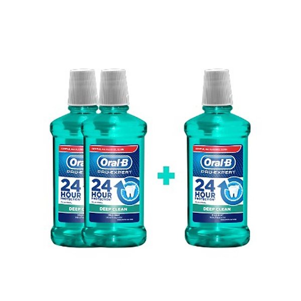 Oral B Pro-Expert Deep Clean Mouthwash 3X500ml