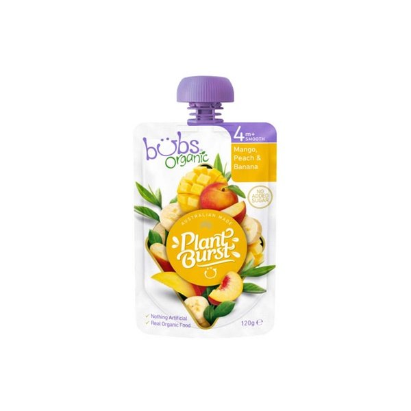 Organic Bubs Mango Peach & Banana 120g