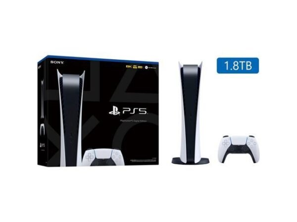 PlayStation_PS5 Video Game Console (Digital Edition) - Upgraded 1.8TB PCIe Gen 4 NVNe SSD Gaming Console
