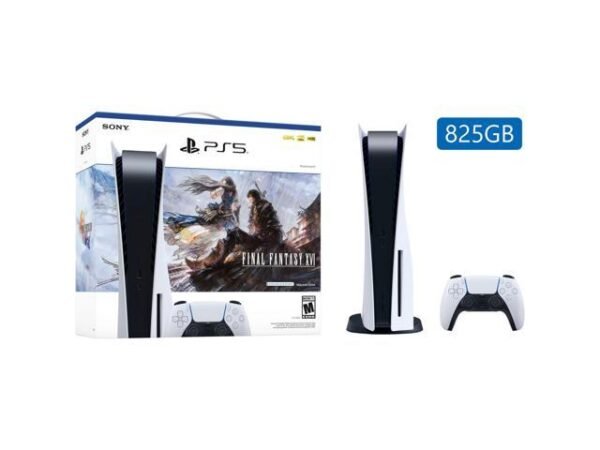 PlayStation_PS5 Video Game Console (Disc Edition) - FINAL FANTASY XVI Bundle - 825GB PCIe Gen 4 NVNe SSD Gaming Console