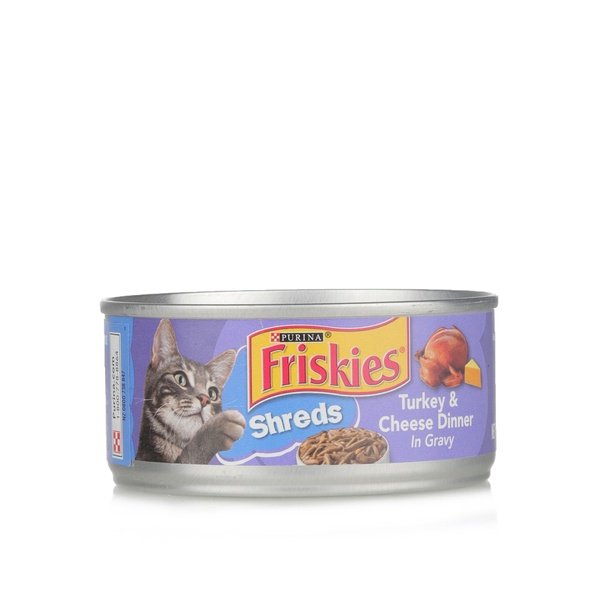 Purina Friskies Savory Shreds Turkey & Cheese Wet Cat Food Can 156g
