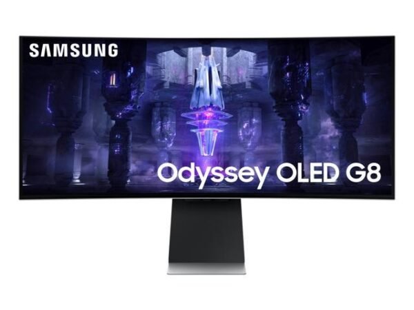 SAMSUNG 34" Odyssey G85SB Series QD-OLED Ultra WQHD Curved Gaming Monitor, 175Hz, 0.03ms, DisplayHDR True Black 400, AMD FreeSync Premium Pro,...