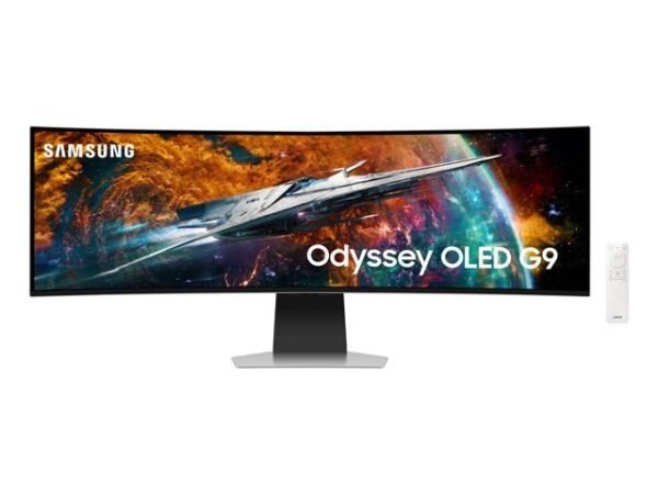 SAMSUNG 49" Odyssey G95SC Series OLED Curved Smart Gaming Monitor, 240Hz, 0.03ms(GtG), Dual QHD, Neo Quantum Processor Pro, DisplayHDR 400, G-Sync...