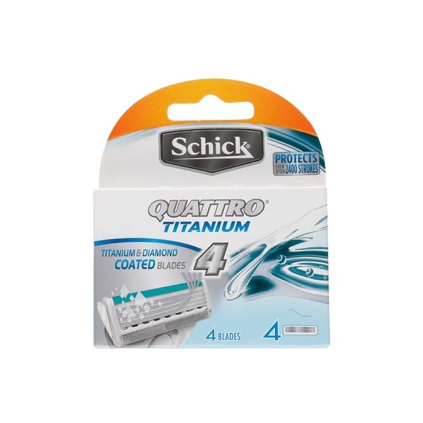 Schick Quattro For Men Refill 4s Pack