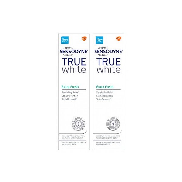 Sensodyne true white extra fresh toothpaste 75ml twin pack
