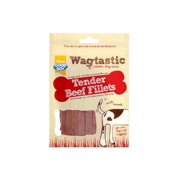 Wagtastic Beef Jerkies Dog Food 80g