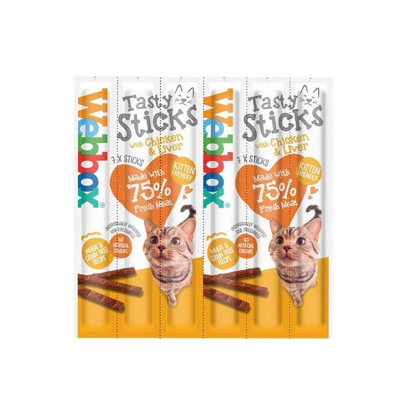 Webbox Cat Treat Tasty Sticks Chicken & Liver 30g (6 Pcs)