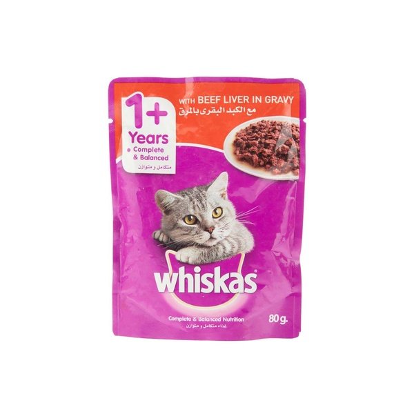 Whiskas Beef in Gravy Cat Food 80g