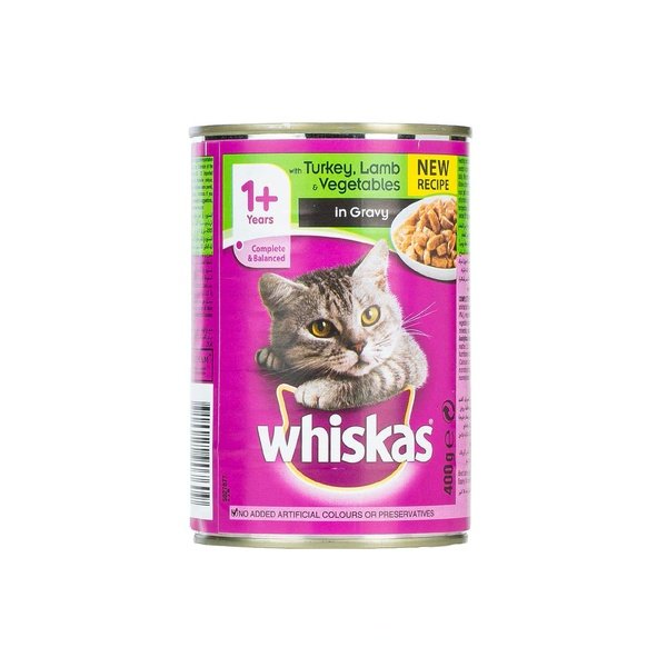 Whiskas Mince Lamb Turkey & Veg Wet Cat Food Can 400g