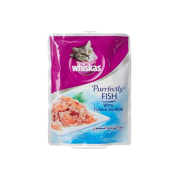 Whiskas Purrfectly Fish With Tuna And Salmon White 85g