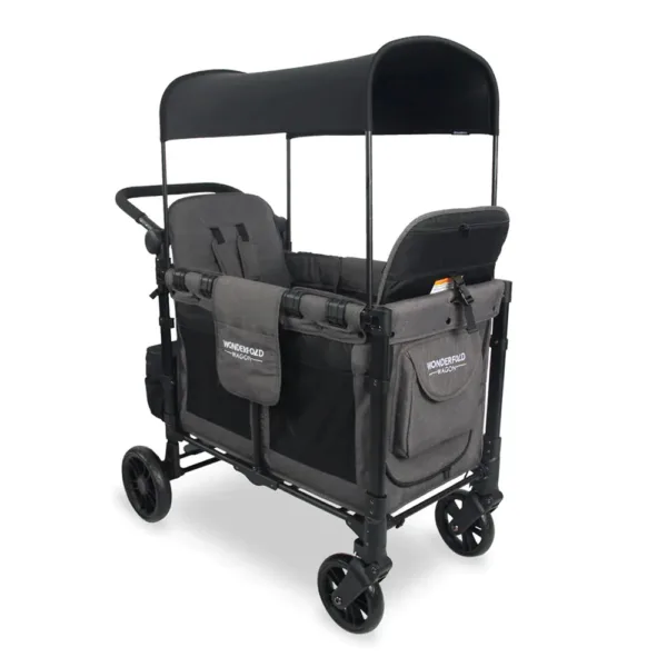 Wonderfold W2 Elite Double Pram Wagon Charcoal Grey - Special Order