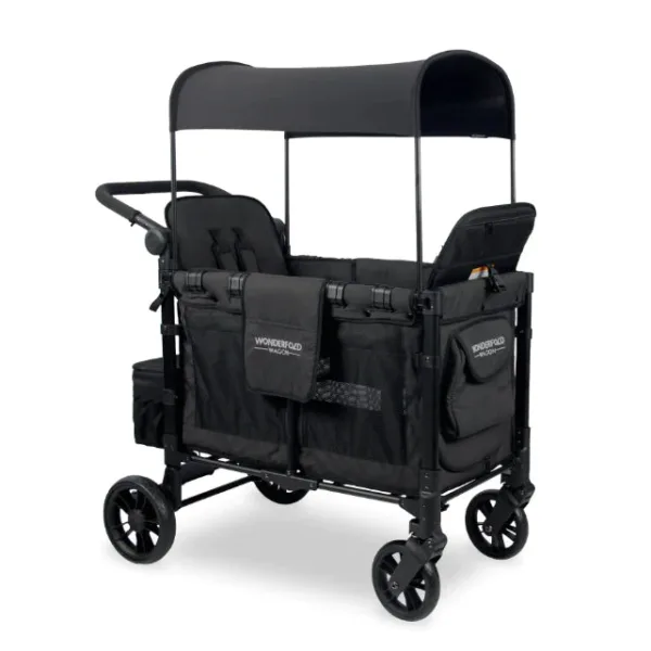 Wonderfold W2 Elite Double Pram Wagon Volcanic Black - Special Order