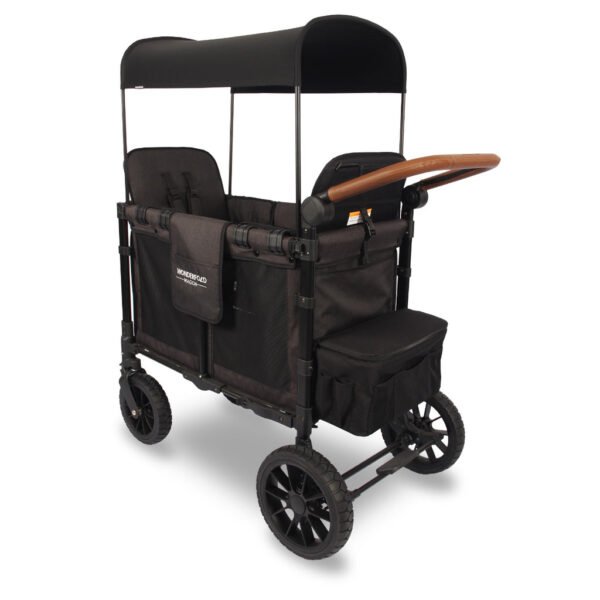 Wonderfold W2 Luxe Double Pram Wagon Volcanic Black - Special Order